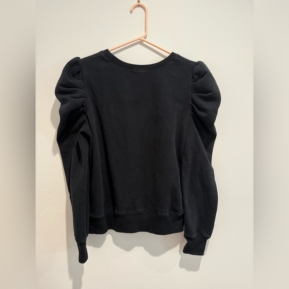 Rebecca Minkoff Janine black Sweatshirt ruffle sleeve size medium - Picture 5 of 7